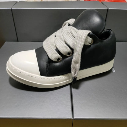 Men's Vintage Sneakers Designer Low-top Padded LWG-certified Grained Lambskin Board Shoes Soft Simple Thick Shoelaces Couple