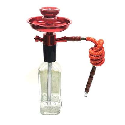 Water Pipe Smoking Bottle Stem Hookah Kit Liquor Glass Chicha Set Vodka Hookha Champagne Travel Whiskey Shicha Beer Wine Sheesha