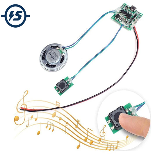 DIY Electronics Kit Sound Voice Recordable Board MP3 WAV Player Music Module Button/Light Control with Speaker Greeting Card