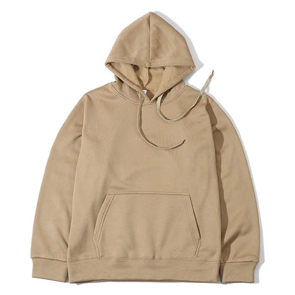 Solid Color Fleece Hip Hop Hoodie