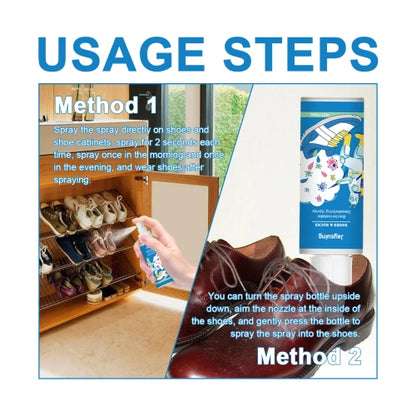 Jaysuing Shoes And Socks Deodorant Spray  Sneakers Clean Odors Dry Cool Keep Fragrance Shoe Cabinet Freshener