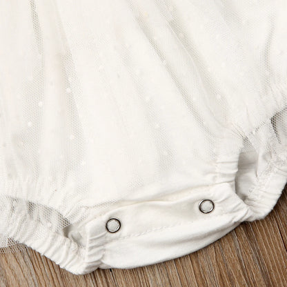 0-24 Months Baby Girl Clothes Girls Flower Lace Romper Newborn Jumpsuit Kids Tutu Princess Outfit Summer Kid One-Pieces Clothing