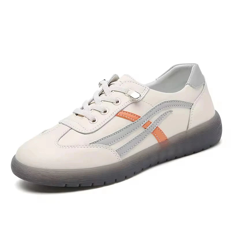 Manufacturer's Popular Genuine White Shoes Women Lightweight Casual Flat Shoes Ins Fashionable Versatile Jelly Sole Sneakers