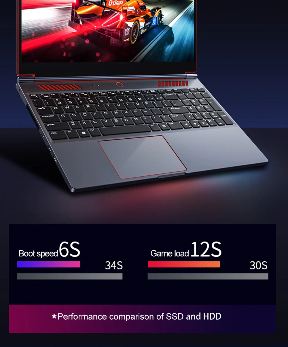 16.1 Inch Gaming Laptop Computer RTX4050 6G Intel Core i9-13900H i9-10885H windows11 RAM Max 64GB DDR4 2*M.2 NVME 4TB SSD WiFi