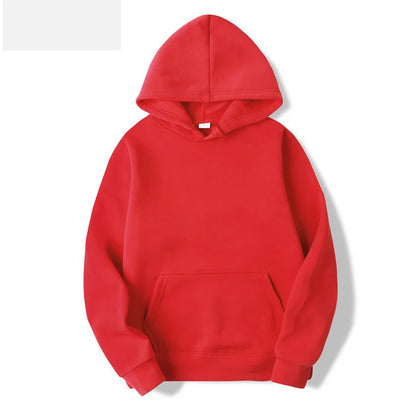 Solid Color Fleece Hip Hop Hoodie