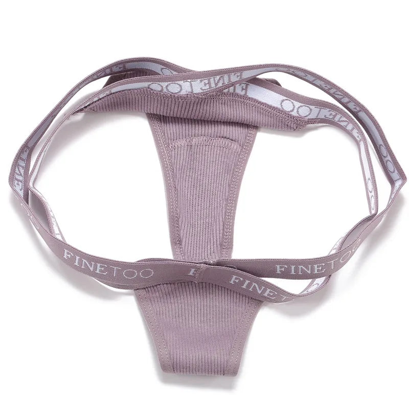 Sexy Low Waist Women Thongs Panties Female Cotton G-String Underwear Ladies Letter Belt Lingerie M-XL Girls Intimates Bikini New