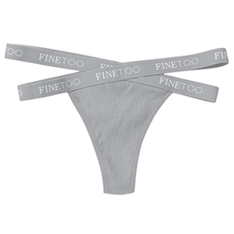 Sexy Low Waist Women Thongs Panties Female Cotton G-String Underwear Ladies Letter Belt Lingerie M-XL Girls Intimates Bikini New