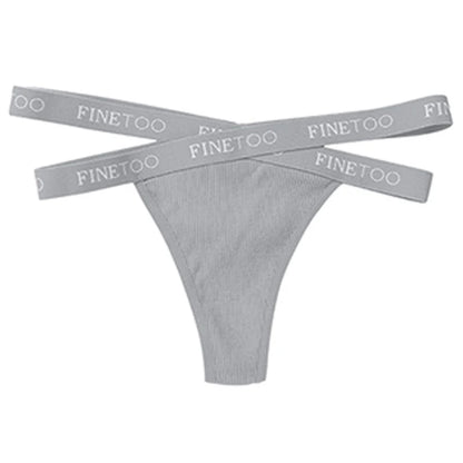 Sexy Low Waist Women Thongs Panties Female Cotton G-String Underwear Ladies Letter Belt Lingerie M-XL Girls Intimates Bikini New