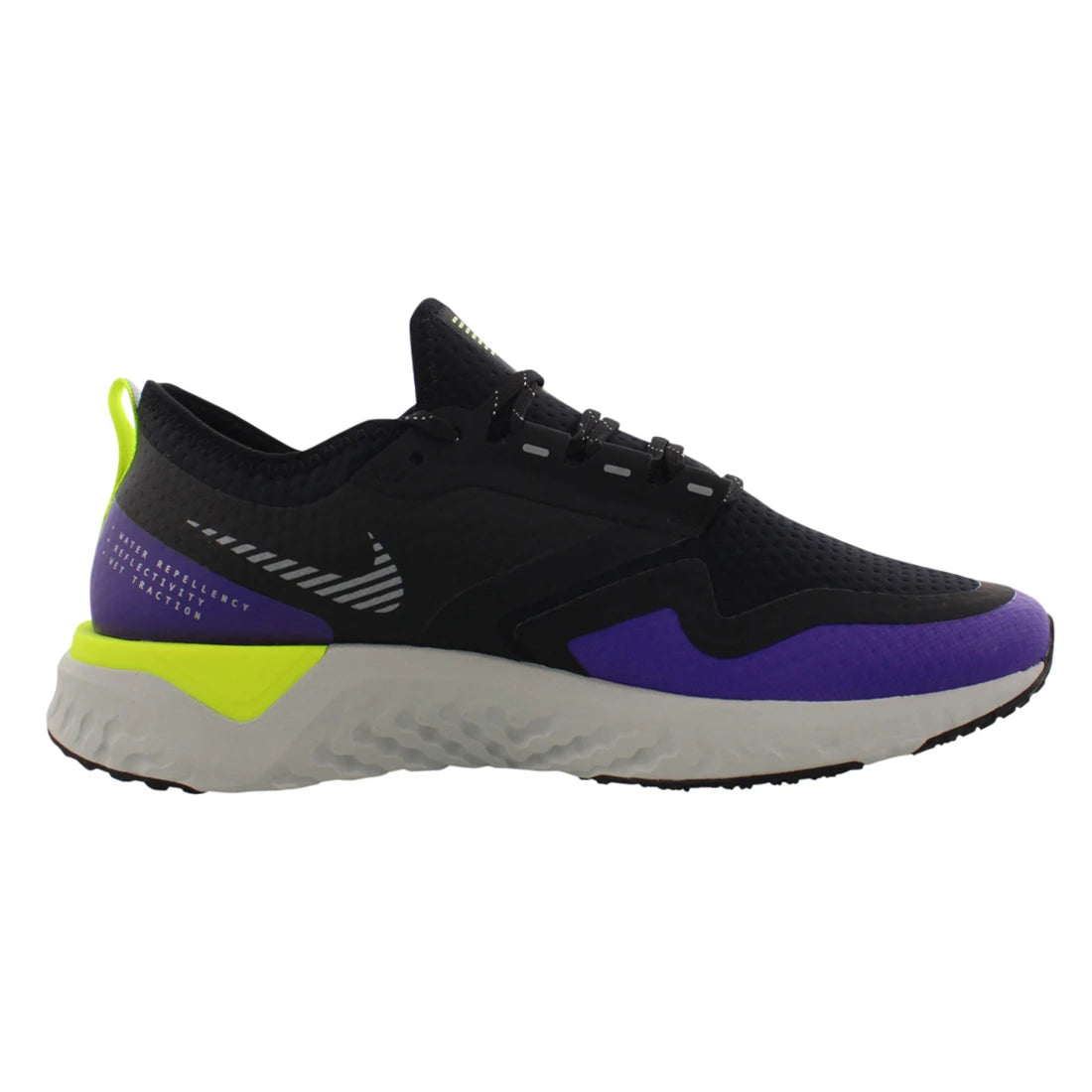 For Women's Odyssey React 2 Shield Sneakers Black/Metallic Silver/Purple Size 6 Spring Summer Sport Style EVA Mesh Vietnam
