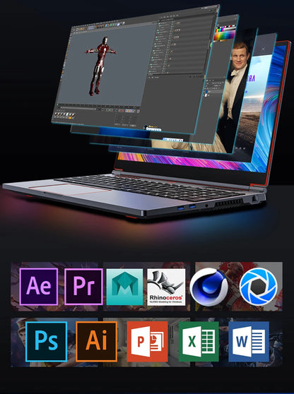 16.1 Inch Gaming Laptop Computer RTX4050 6G Intel Core i9-13900H i9-10885H windows11 RAM Max 64GB DDR4 2*M.2 NVME 4TB SSD WiFi