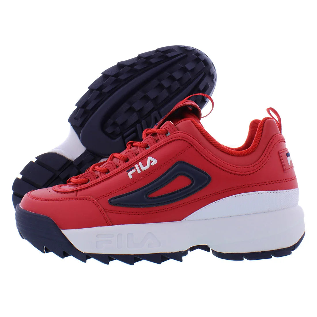 For Men's Disruptor II Premium Retro Sneakers Red/Navy Height Increasing Mesh Upper Lining for Walking China Model 1FM00139616