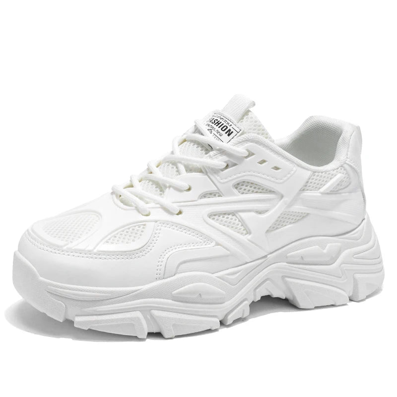 All-Season New Men's Casual Sneakers Breathable Thick Sole Non-Slip Shoes Comfortable Classic Outdoor Running Shoes for Students