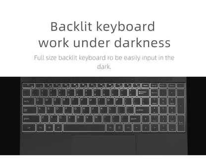 AKPAD Intel Celeron 11TH N5095 15.6inch Laptop 16GB RAM 1TB SSD Dual Band WiFi Business Office Online Class Notebook Window10/11