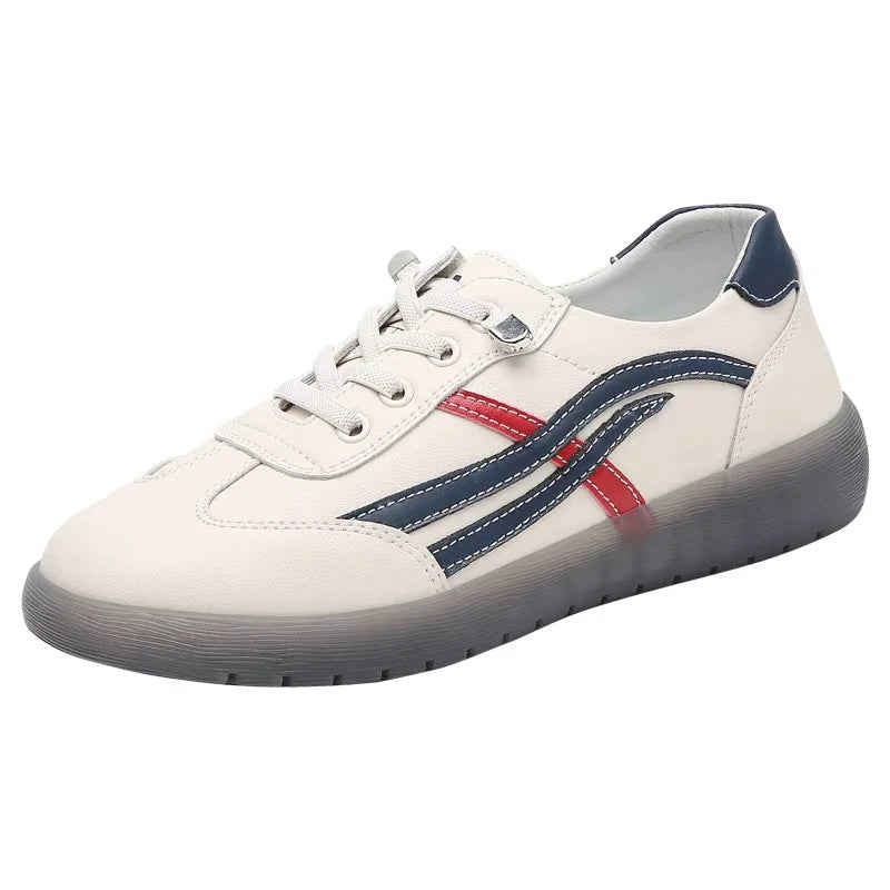 Manufacturer's Popular Genuine White Shoes Women Lightweight Casual Flat Shoes Ins Fashionable Versatile Jelly Sole Sneakers