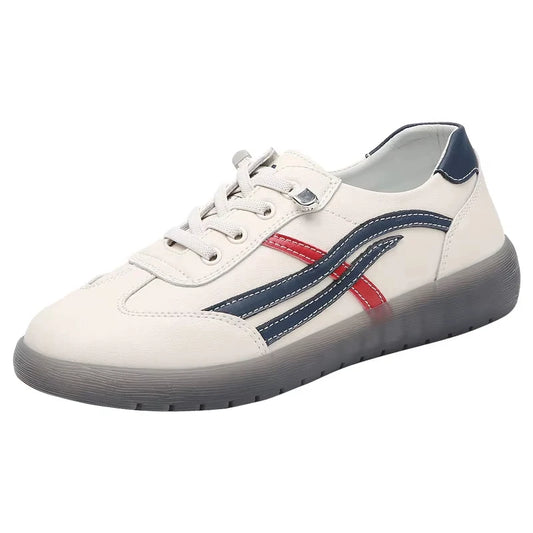 Manufacturer's Popular Genuine White Shoes Women Lightweight Casual Flat Shoes Ins Fashionable Versatile Jelly Sole Sneakers