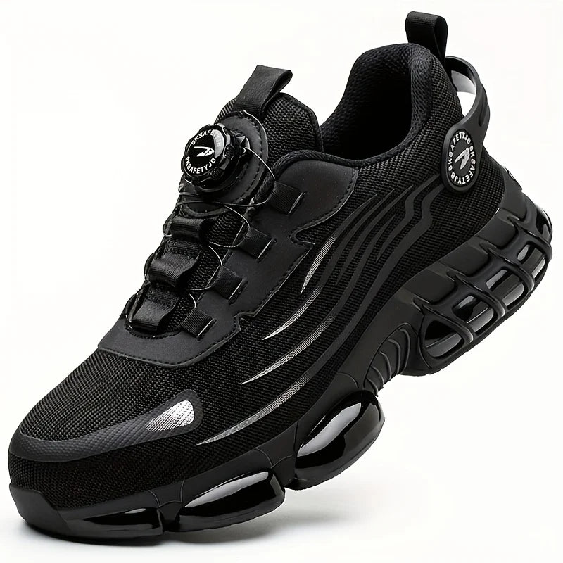 Rotating Button Mens Safety Shoes Steel Toe Smash Puncture Proof Man Work Shoes Protection Sneakers Wear-resistant Shoes for Men