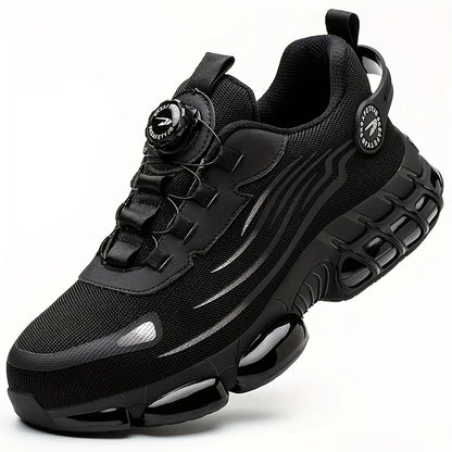 Rotating Button Mens Safety Shoes Steel Toe Smash Puncture Proof Man Work Shoes Protection Sneakers Wear-resistant Shoes for Men