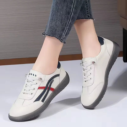 Manufacturer's Popular Genuine White Shoes Women Lightweight Casual Flat Shoes Ins Fashionable Versatile Jelly Sole Sneakers