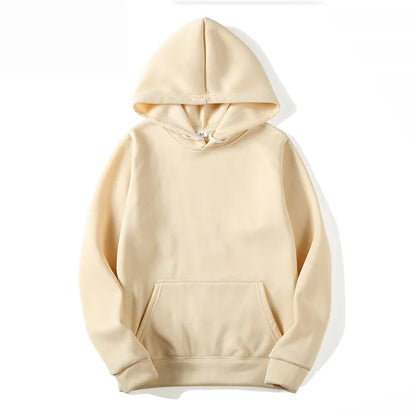 Solid Color Fleece Hip Hop Hoodie