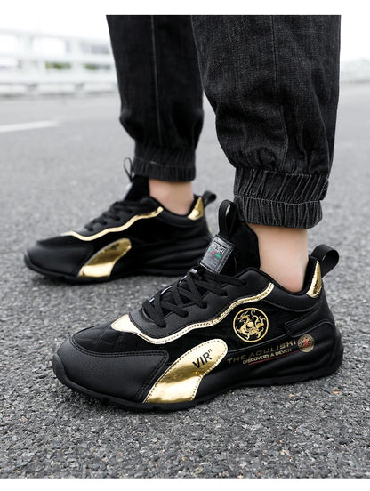 Men's Retro Walking Shoes Trendy Breathable Low-top Casual Sneakers Unisex Height-enhancing Sports Shoes