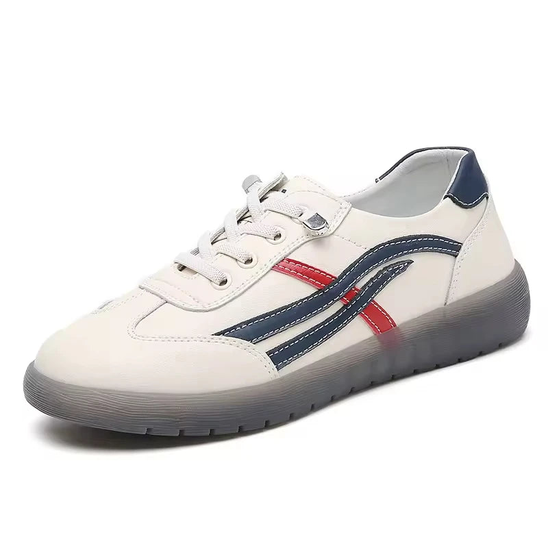 Manufacturer's Popular Genuine White Shoes Women Lightweight Casual Flat Shoes Ins Fashionable Versatile Jelly Sole Sneakers
