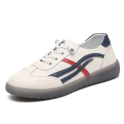 Manufacturer's Popular Genuine White Shoes Women Lightweight Casual Flat Shoes Ins Fashionable Versatile Jelly Sole Sneakers