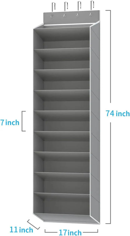 10-Tier Large Over the Door Hanging Shoe Rack Organizer, Durable Storage for 20+ Pairs of Sneakers, Boots, Sandals