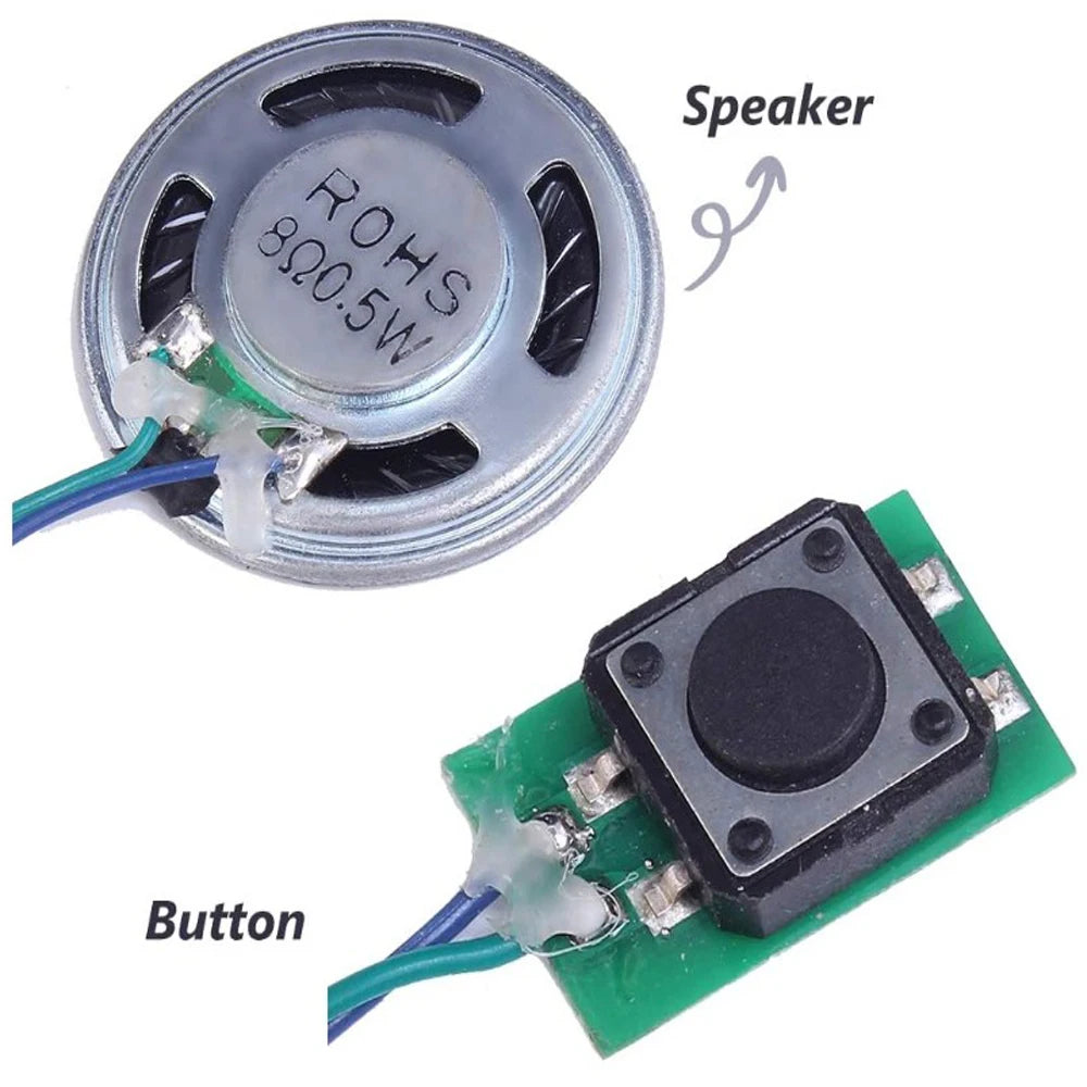 DIY Electronics Kit Sound Voice Recordable Board MP3 WAV Player Music Module Button/Light Control with Speaker Greeting Card