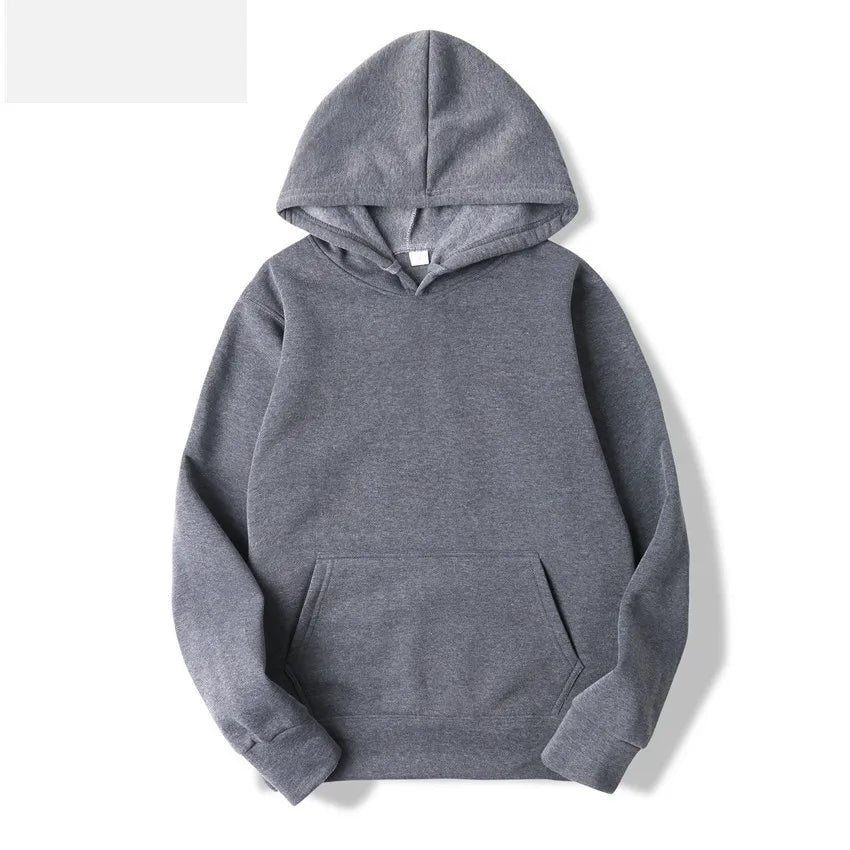 Solid Color Fleece Hip Hop Hoodie