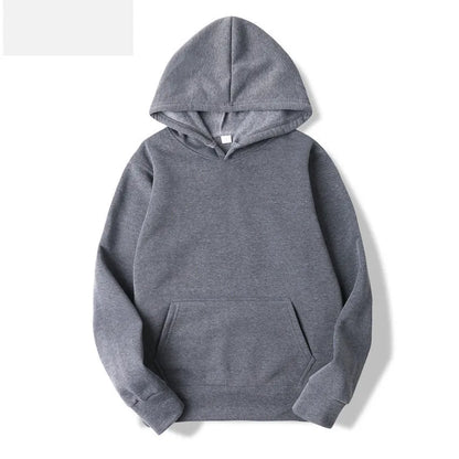 Solid Color Fleece Hip Hop Hoodie