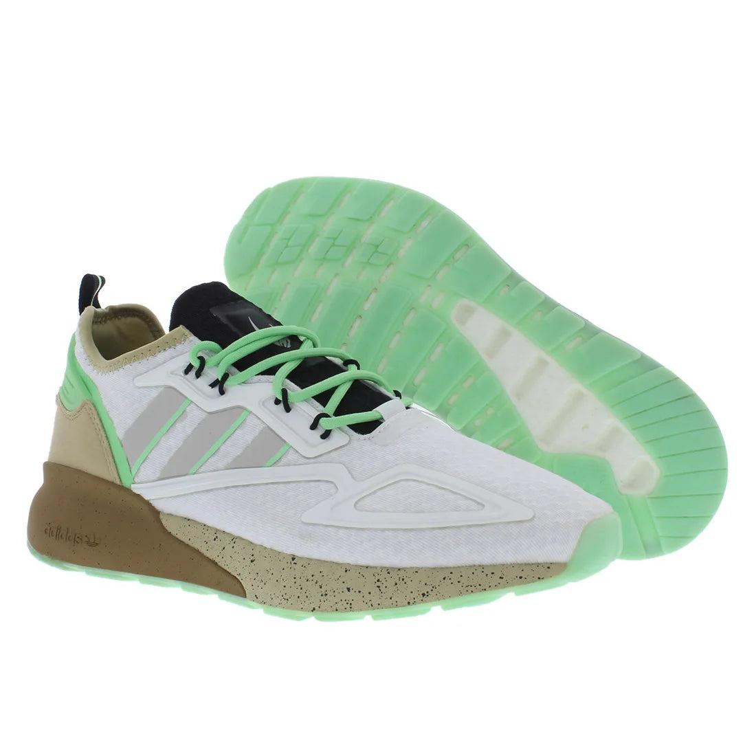 For Originals ZX 2K for Men's Sneakers White/Beige/Mint Knit Upper with EVA Mesh Insole | 100% Authentic Made in Vietnam
