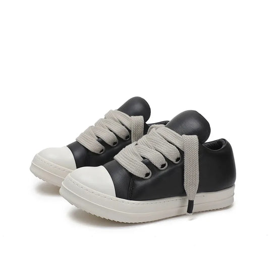 Men's Vintage Sneakers Designer Low-top Padded LWG-certified Grained Lambskin Board Shoes Soft Simple Thick Shoelaces Couple