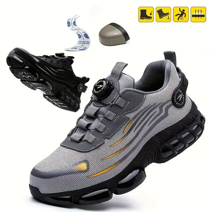 Men's outdoor comfortable breathable safety boots non-slip hiking shoes casual travel sports shoes anti-smash safety shoes