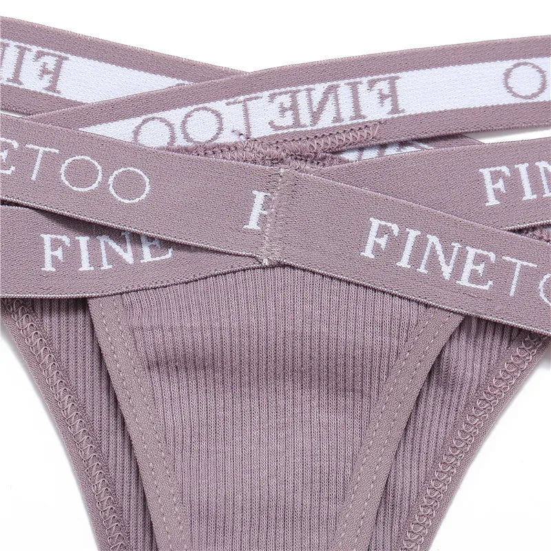 Sexy Low Waist Women Thongs Panties Female Cotton G-String Underwear Ladies Letter Belt Lingerie M-XL Girls Intimates Bikini New