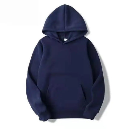 Solid Color Fleece Hip Hop Hoodie