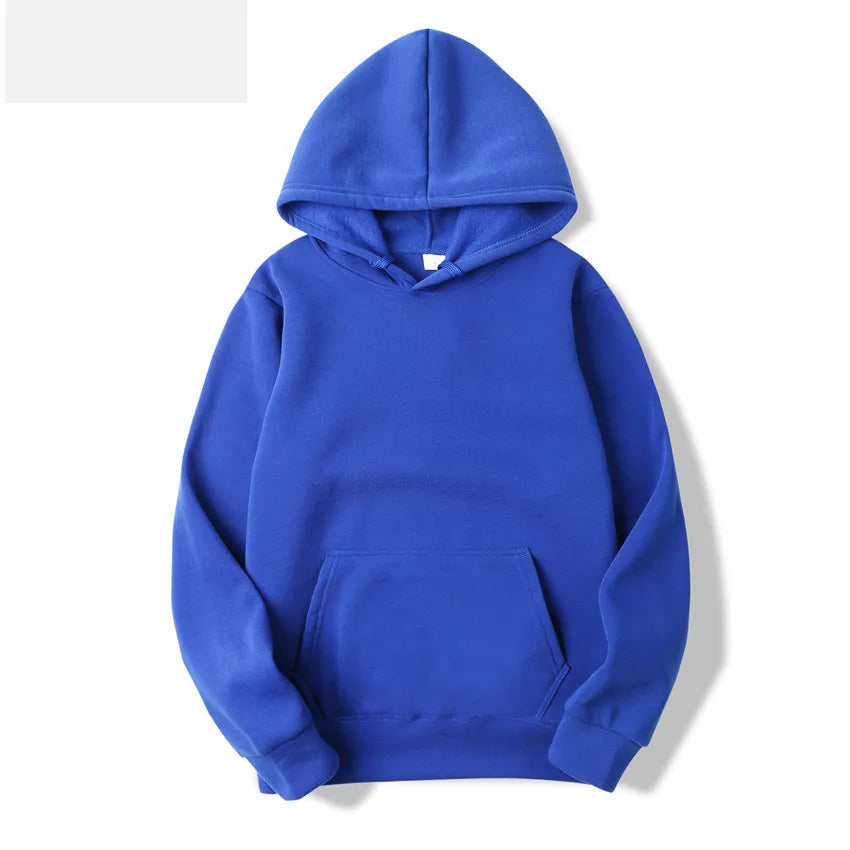 Solid Color Fleece Hip Hop Hoodie