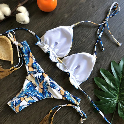 Women's Printed Bikini Beach Holiday Trio