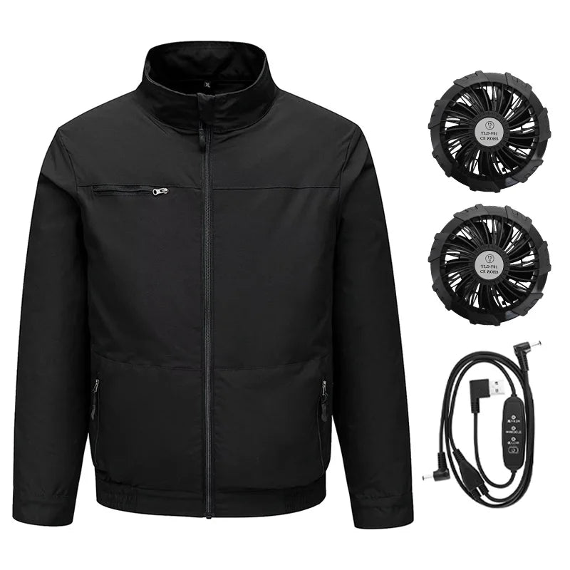 Smart Air Conditioned Jacket with Four Hole Fan Clothing Men's Outdoor Fishing Sun Protection Uniform Labor Protection Workwear