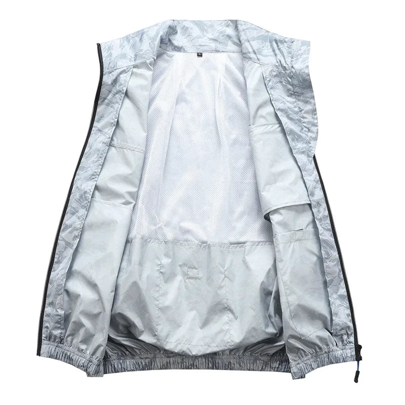 Cool summer smart cooling fan clothing, suitable for outdoor sports, fishing, high-temperature work, and convenient for nighttim