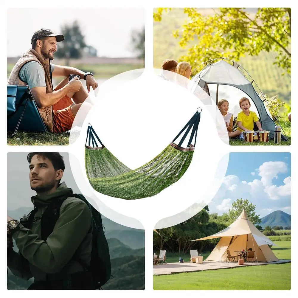 Camping Leisure Hammock, Sturdy Lightweight Outdoor Furniture, Relaxing Tree Swing for Garden Balcony Patio Camping Daily Use