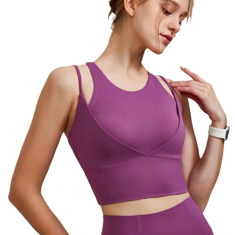 Shock Absorbing Strap Running Sports Bra