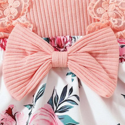 0-18 Months Infant Girl Summer Clothes Set Sleeveless Romper Dress + Headband Sweet Casual Baby Outfit