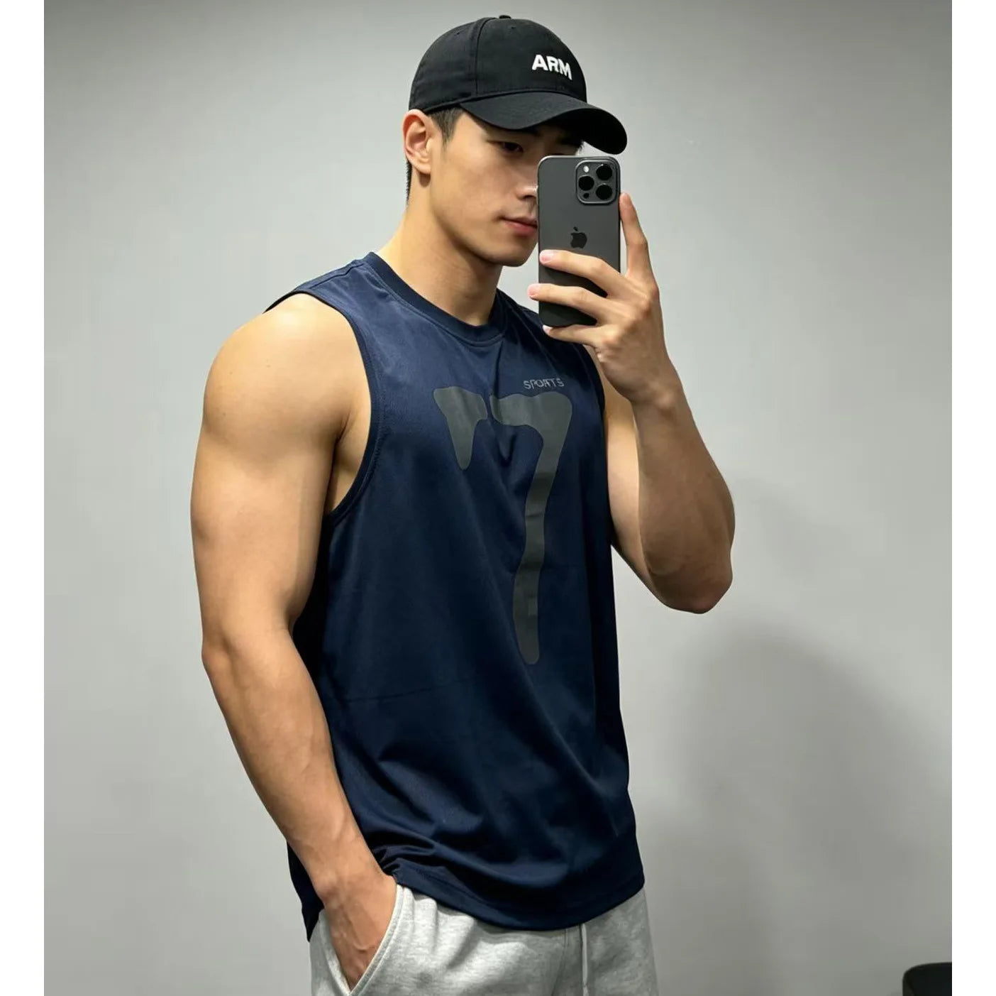 Running Tank Top Men Summer Sport Gym Vest Quick Dry Training Tanktop Workout Singlets Man Fitness Bodybuilding Sleeveless Shirt