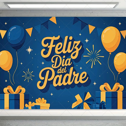 Spanish Happy Father's Day Decor Background I Love Dad Black Suit Tie Family Party Banner Photography Backdrop Supplies Props