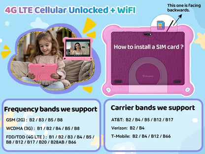 10-Inch Kids Tablet Adreamer KidsPad10Pro 4GB 64GB with Kids Education Software For Children Studying Kids-proof Case