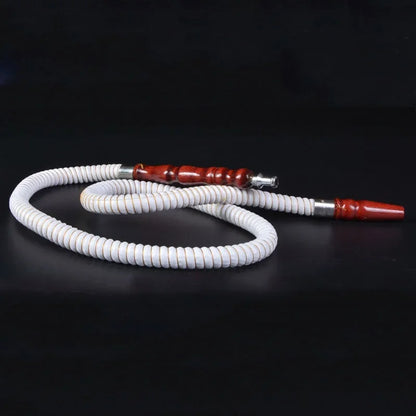 1M Leather Shisha Pipe Hookah Hose Wood Mouth Tip Shisha Pipe Hookah Hose Sheesha Narguile Chicha Water Pipes Shisha Hookah Hose