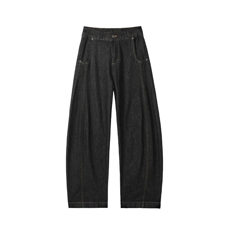 Classic Black Biker Denim Jeans