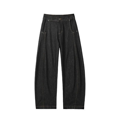 Classic Black Biker Denim Jeans