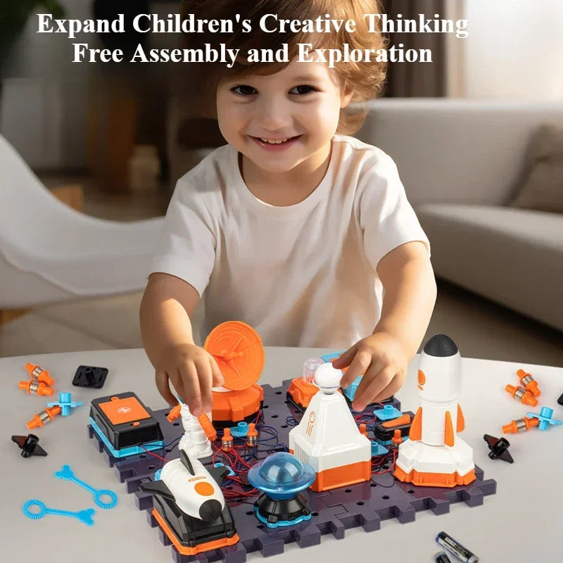 STEAM Electronic Building Blocks DIY Science Experiment Kit Simulated Circuit Assembly Toy Basic Electrical Knowledge Education