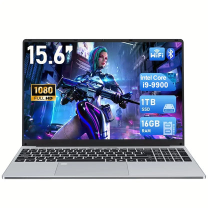 15.6 Inch 4K HD Gaming Laptop Intel Core i9 9900 Win11 16GB RAM 1TB SSD Ultra Slim Portable Office Business Notebook Computer